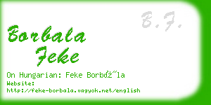 borbala feke business card